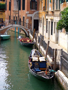 Gondolas in Venicen