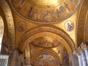 Inside St. Mark's Basilica in Venice